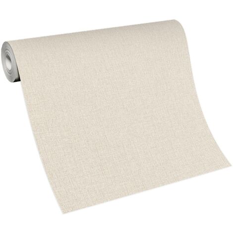 Papier peint moderne beige créme pour cuisine | Tapisserie unie beige idéal chambre adulte | Papier peint scandinave unicolore