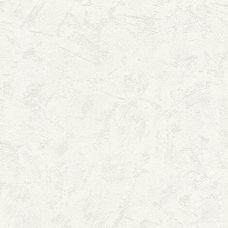 Papier peint moderne blanc effet ciment Tapisserie unie blanche effet crépi Papier peint idéal cuisine style scandinave