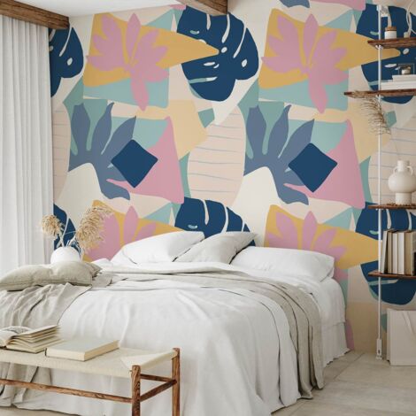 Papier peint monstera pastel papier peint