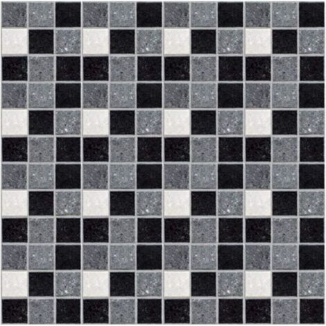 Papier peint mosaïque, papier peint imitation carrelage, stickers muraux pour salle de bain, cuisine et toilettes, autocollant, imperméable et résistant à l'huile, PVC, 10 x 10 cm, 19 pièces