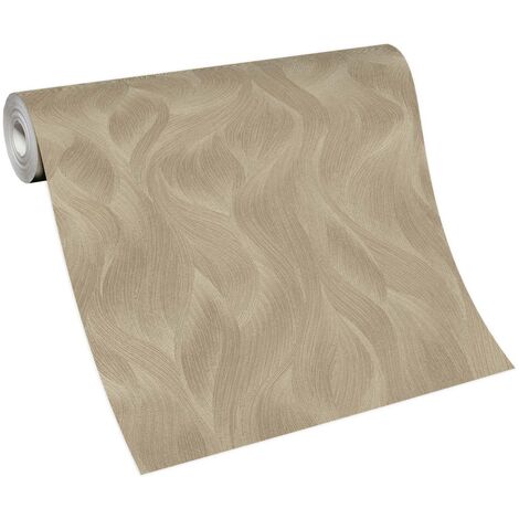 Papier peint motif chevron beige crème clair  Tapisserie chevron beige couloir & salon  Papier peint original chambre adulte