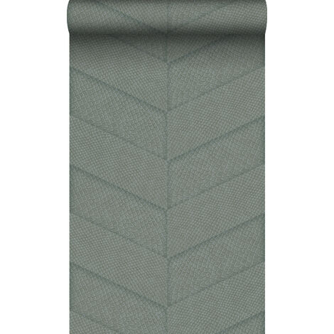 papier peint motif de carrellages avec imitation peau de serpent bleu gris  - Origin Wallcoverings