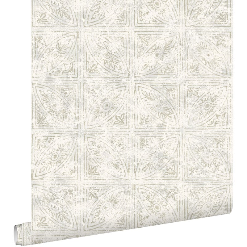 Papier peint carreaux de ciment cervine Estahome