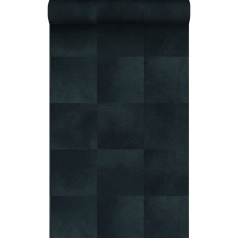 papier peint motif en peau d'animal encre bleu  - Origin Wallcoverings