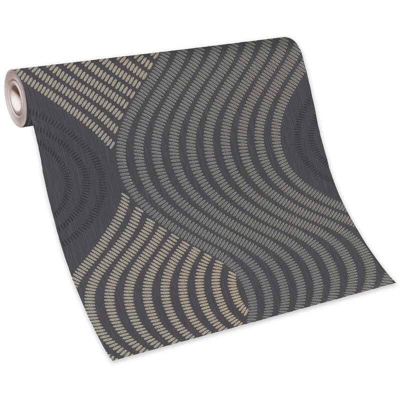 Papier peint motif moderne gris anthracite Tapisserie salon motif anthracite Papier peint intissé chambre adulte & bureau