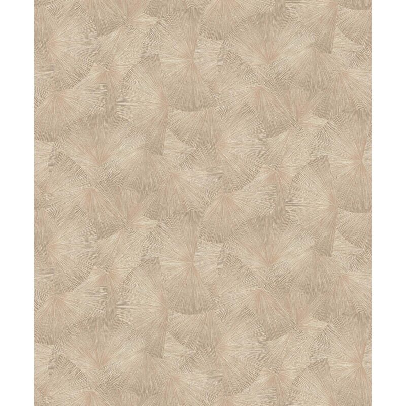 Papier peint motif original beige doré Tapisserie motif tendance chambre adulte Papier peint intissé moderne vinyle pour salon