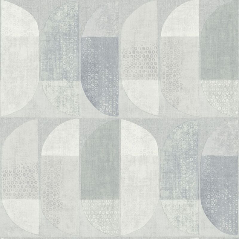 Papier peint à motifs graphiques Profhome 375315 papier peint intissé légèrement texturé avec un dessin graphique mat gris 5,33 m2