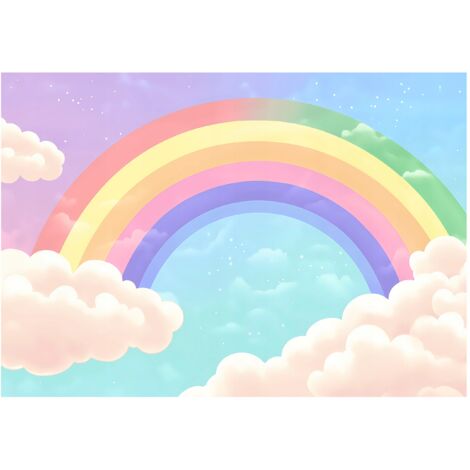 Papier peint multicolore pour enfants, décoration murale – 200 x 140 cm, papier peint intissé Wallarena