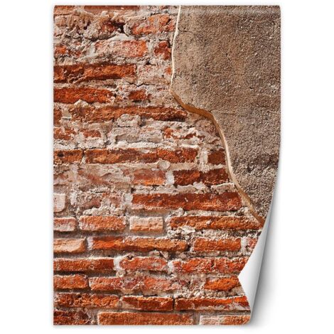 Papier peint Mur de briques shabby aspect béton 200x280