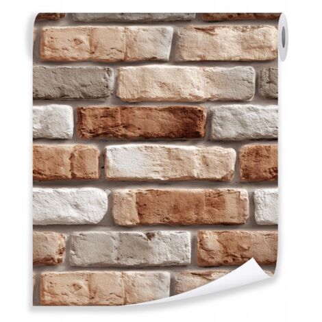 Papier peint mur de briques sur mur molletonné Papier peint salon chambre  coucher