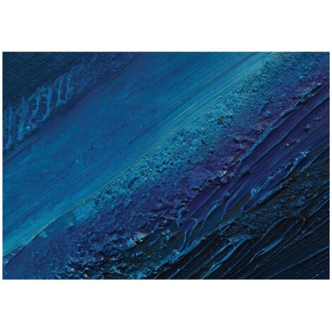 Papier peint mural abstraction bleue intissé grand format design intérieur salon chambre pas cher 150x105 cm