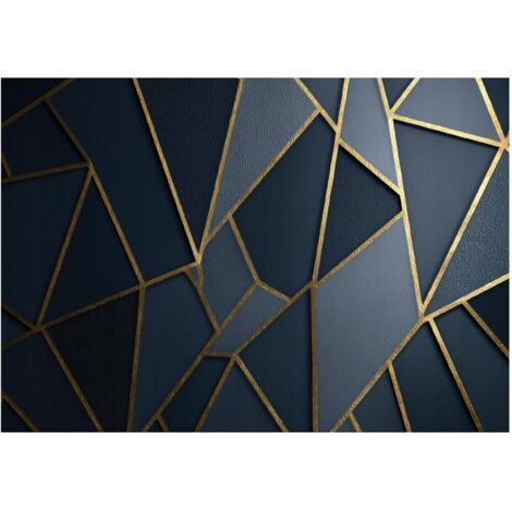 Papier peint mural abstraction géométrique intissé grand format design intérieur salon chambre pas cher 150x105 cm