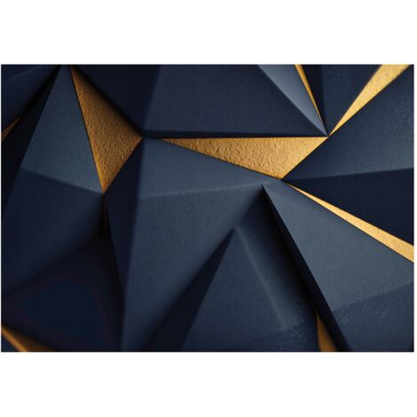 Papier peint mural abstraction géométrique intissé grand format design intérieur salon chambre pas cher 250x175 cm