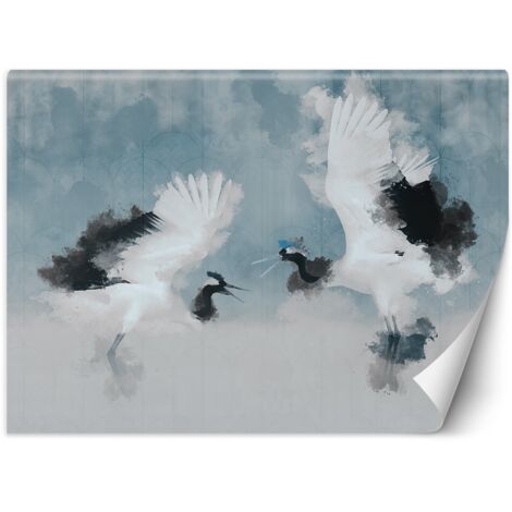 Papier peint mural, Deux hérons abstraits - 150x105