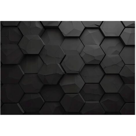 Papier peint mural hexagones gaming 3D ado intissé grand format design intérieur chambre ado pas cher 150x105 cm