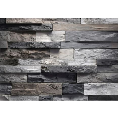 Papier peint mural imitation brique mur intissé grand format design intérieur salon chambre pas cher 300x210 cm