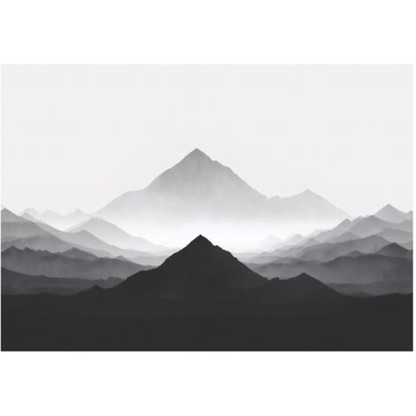 Papier peint mural montagnes nature paysage intissé grand format design intérieur salon chambre pas cher 250x175 cm