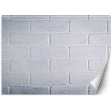 Papier peint mural, Mur de briques blanches - 150x105