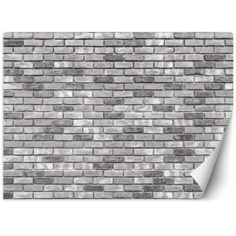 Papier peint mural, Mur de briques grises - 250x175