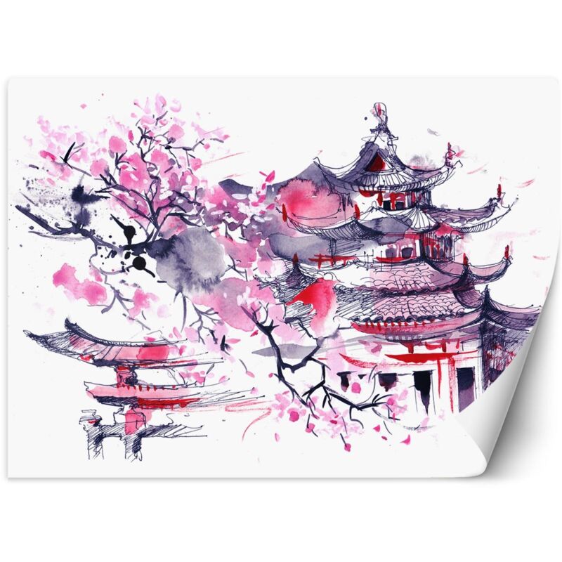 Papier peint mural, pagodes japonaises - 254x184