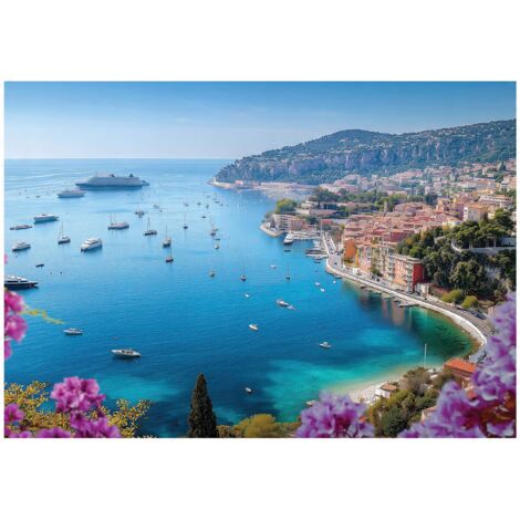 Papier peint mural paysage 3D ville océan intissé grand format design intérieur salon chambre pas cher 350x250 cm