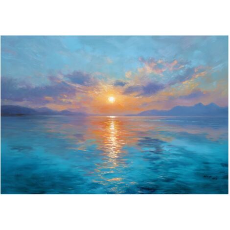 Papier peint mural paysage océan soleil intissé grand format design intérieur salon chambre pas cher 150x105 cm