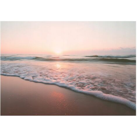 Papier peint mural plage 3D mer paysage intissé grand format design intérieur salon chambre pas cher 150x105 cm