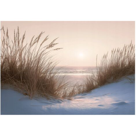 Papier peint mural plage mer 3D intissé grand format design intérieur salon chambre pas cher 150x105 cm