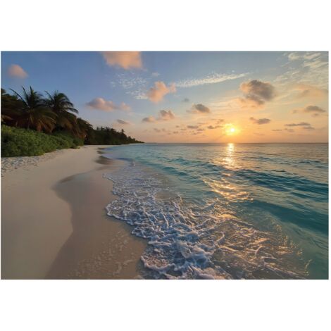 Papier peint mural plage mer nature intissé grand format design intérieur salon chambre pas cher 300x210 cm