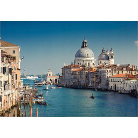 Papier peint mural ville Venise bâtiments intissé grand format design intérieur salon chambre pas cher 150x105 cm