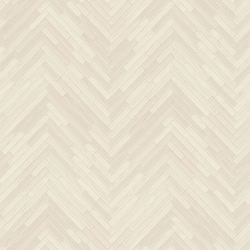 Papier peint nature Profhome 370515 papier peint intissé légèrement texturé avec un dessin de chevrons mat crème beige 7,035 m2