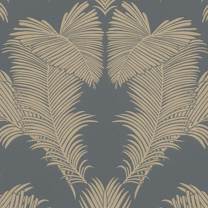 Profhome - Papier peint nature 379593 papier peint intissé texturé avec un dessin graphique brillant or gris 5,33 m2