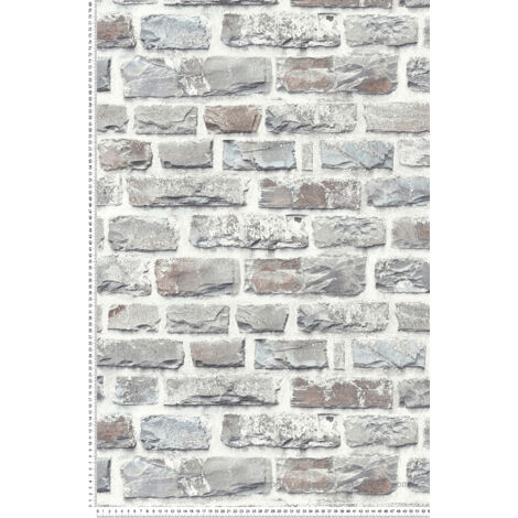 Papier peint imitation brique en pierre