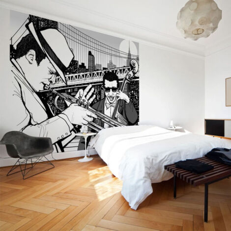 Papier Peint "New York, Musique, Jazz" 193 x 250 cm
