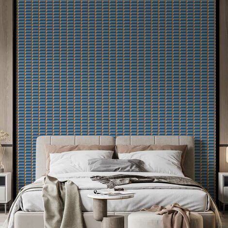 Papier peint, op art bleu papier peint