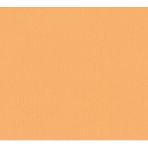 Papier peint orange lavable idéal pour cuisine  Tapisserie originale orange unie intissée  Papiers peints colorés effet textile
