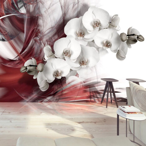 Papier Peint "Orchid in Red" 70 x 100 cm