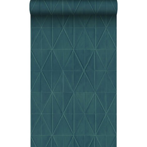 papier peint origami bleu foncé - Origin Wallcoverings