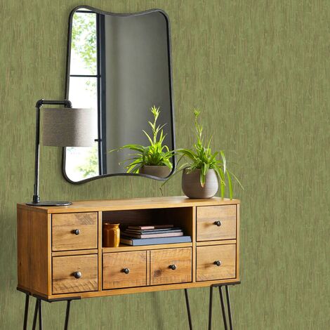 Papier peint original vert salon & chambre à coucher | Tapisserie moderne verte bureau & couloir | Papier peint intissé vinyle