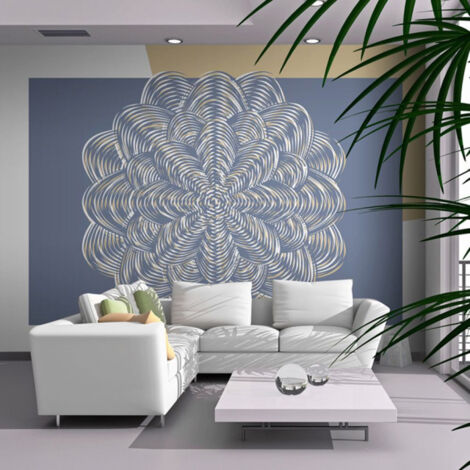 Papier Peint "Ornement Blanc" 193 x 250 cm