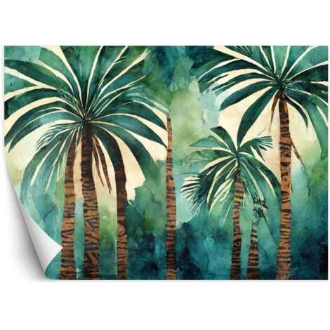 Papier peint Palmier Jungle Abstrait Aquarelle 250x175
