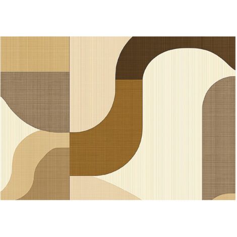 Papier peint panoramique abstrait beige boho intissé 150x105 cm mural salon chambre petit format déco