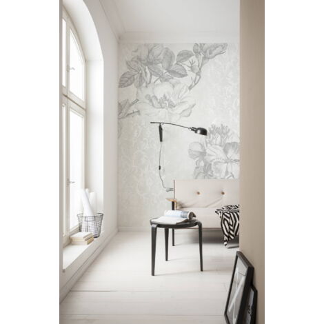 Papier peint panoramique classique Baroque Gris