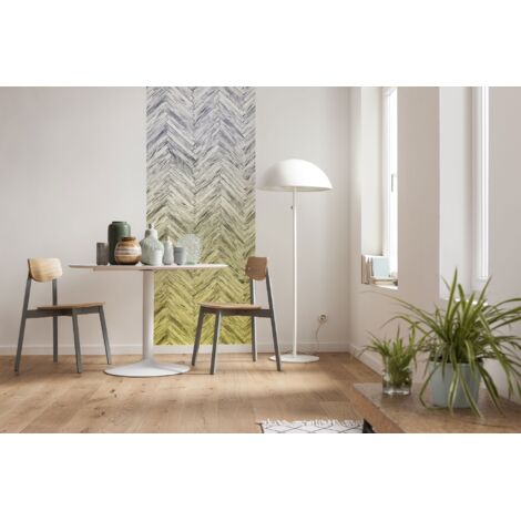Papier peint panoramique classique,modern,vintage & retro Herringbone Jaune Panel