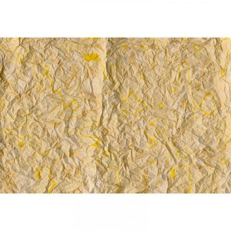 Papier peint panoramique cuisine 3D jaune Tapisserie panoramique originale jaune Papier peint panoramique design effet froissé