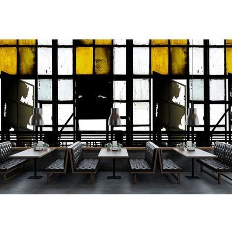Papier peint panoramique design effet industriel Tapisserie panoramique design pour bureau Papier peint panoramique idéal pour salon
