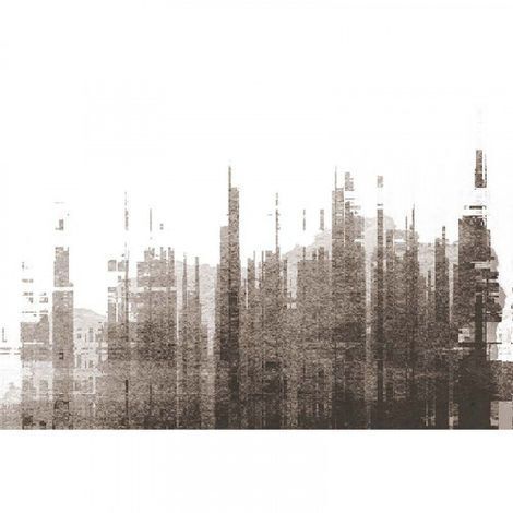 Papier peint panoramique design motif gratte-ciel Tapisserie panoramique originale motif urbain Papiers peints panoramique idéale pour chambre