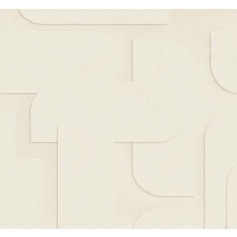papier peint panoramique effet 3D beige clair  - ESTAhome
