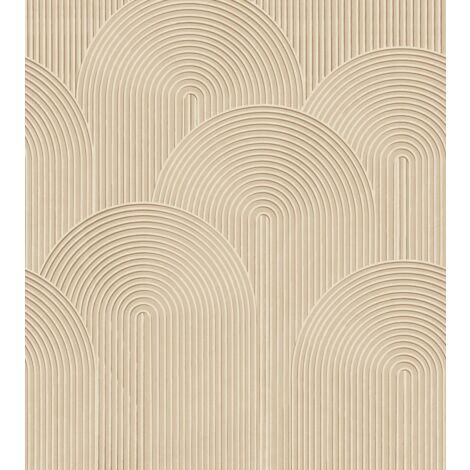 papier peint panoramique effet 3D sable beige  - ESTAhome