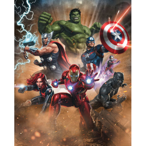 Papier peint panoramique enfant Avengers Superpuissance